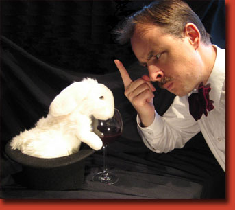Magic Phil mit Zylinder und Kaninchen
